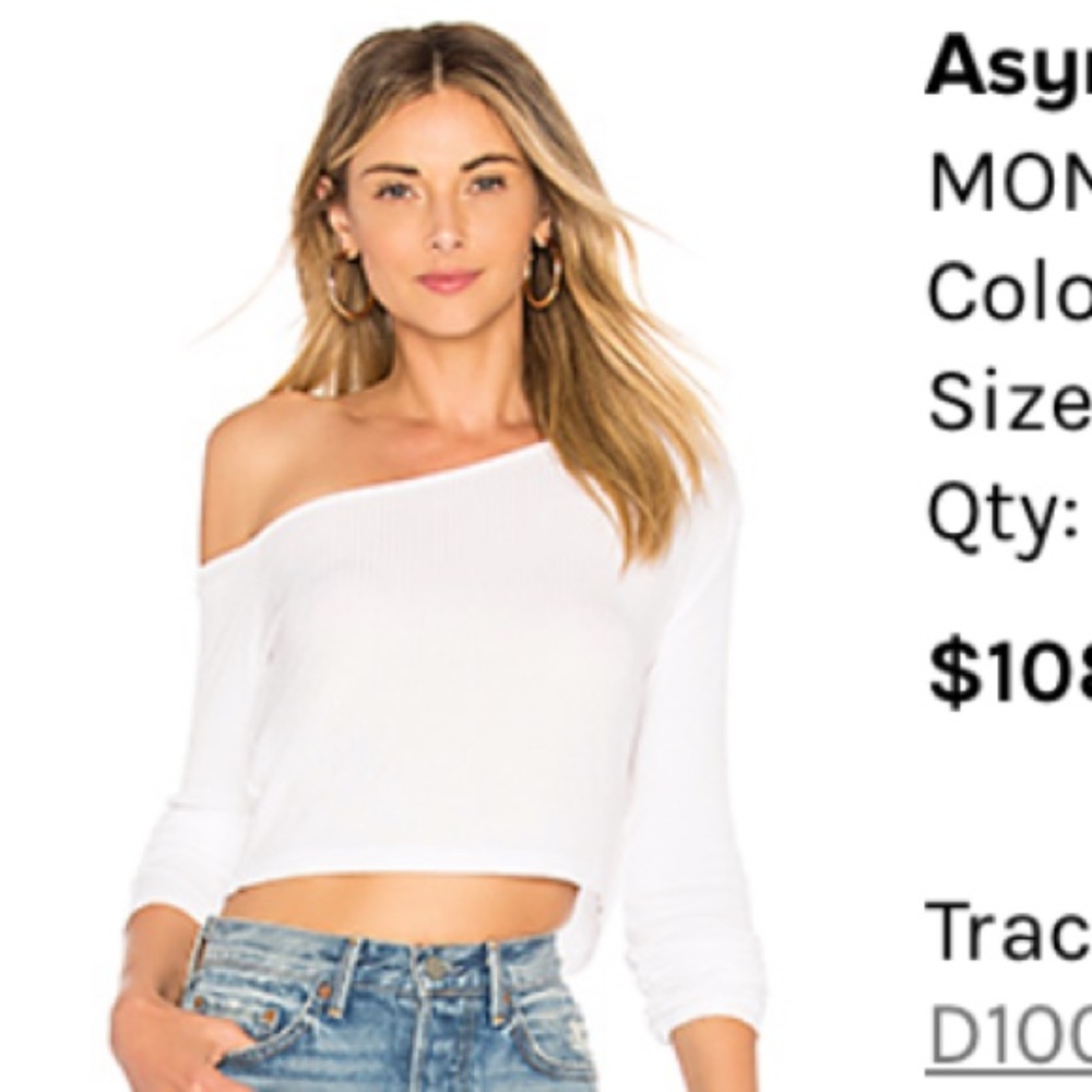 Off the shoulder long sleeve crop top